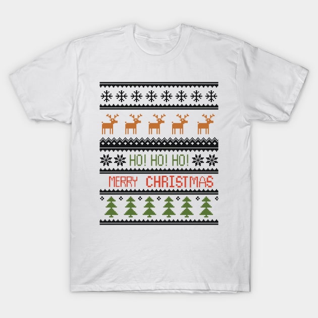 Ugly Christmas sweater in colors T-Shirt by Holailustra